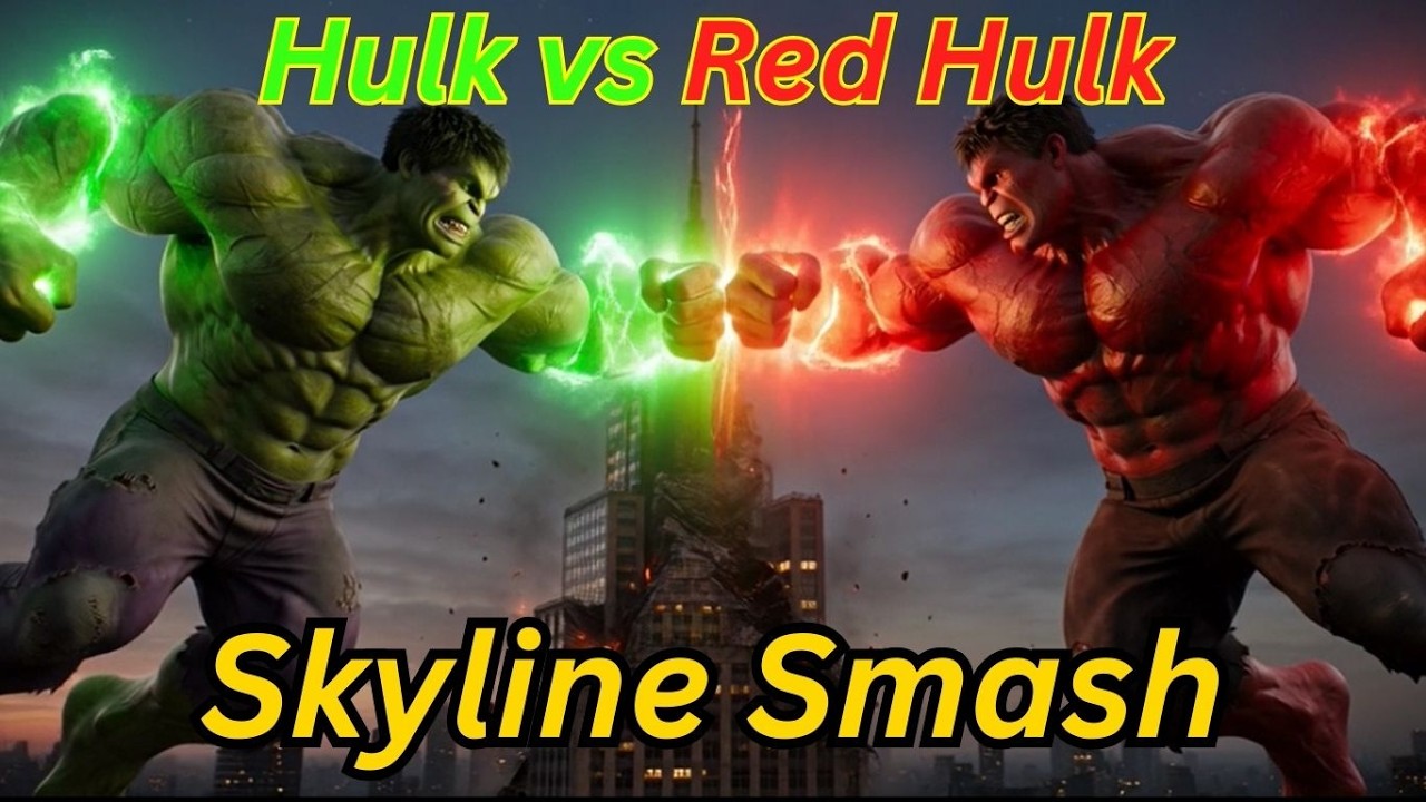 Red Hulk vs Hulk: City Skyscraper Showdown!
