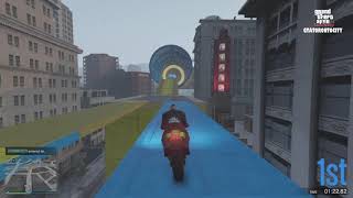 GTA V - Online Race Stunt - Threading the Needle (Xbox One S)