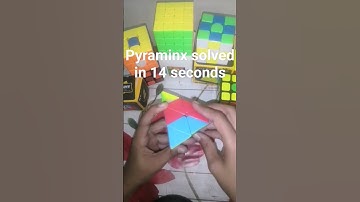 Pyraminx cube solved in 14 secs|#viral #ytshorts #viral #rubikscube #pyraminx