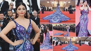 Aishwarya Rai wearing Michael Cinco 3-meter Butterfly gown at the Cannes Film Festival 2018