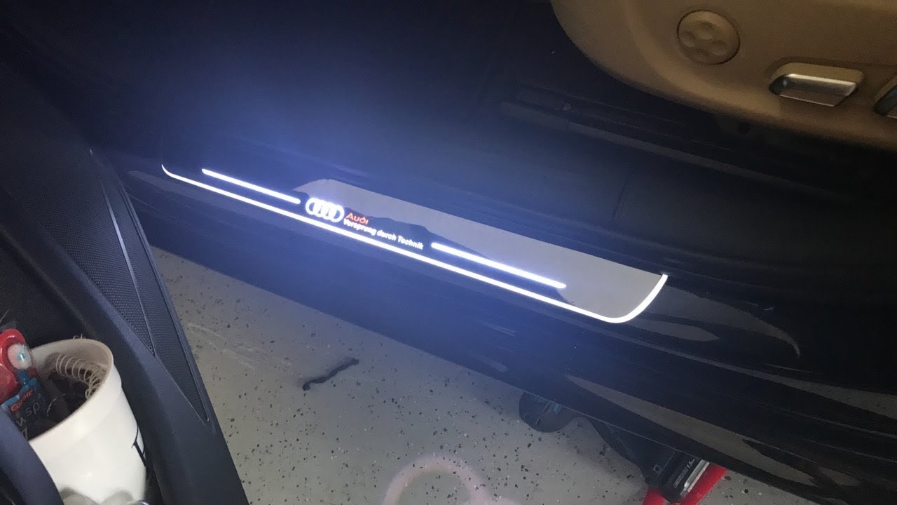 Venlighed Galaxy Forbindelse Easy Install: Audi Moving LED Door Panel Sill Lights on B8.5 A4 (A3 8V, Q5,  A6, Q7 &Other makes too) - YouTube