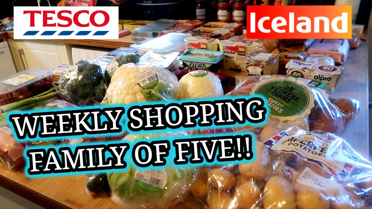 TESCO & ICELAND GROCERY HAUL & FAMILY MEAL PLAN 💙
