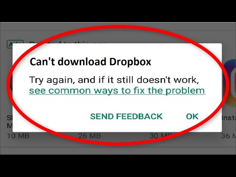 How To Fix Can't Download Dropbox Error On Google Playstore Android & Ios || Cannot Download App