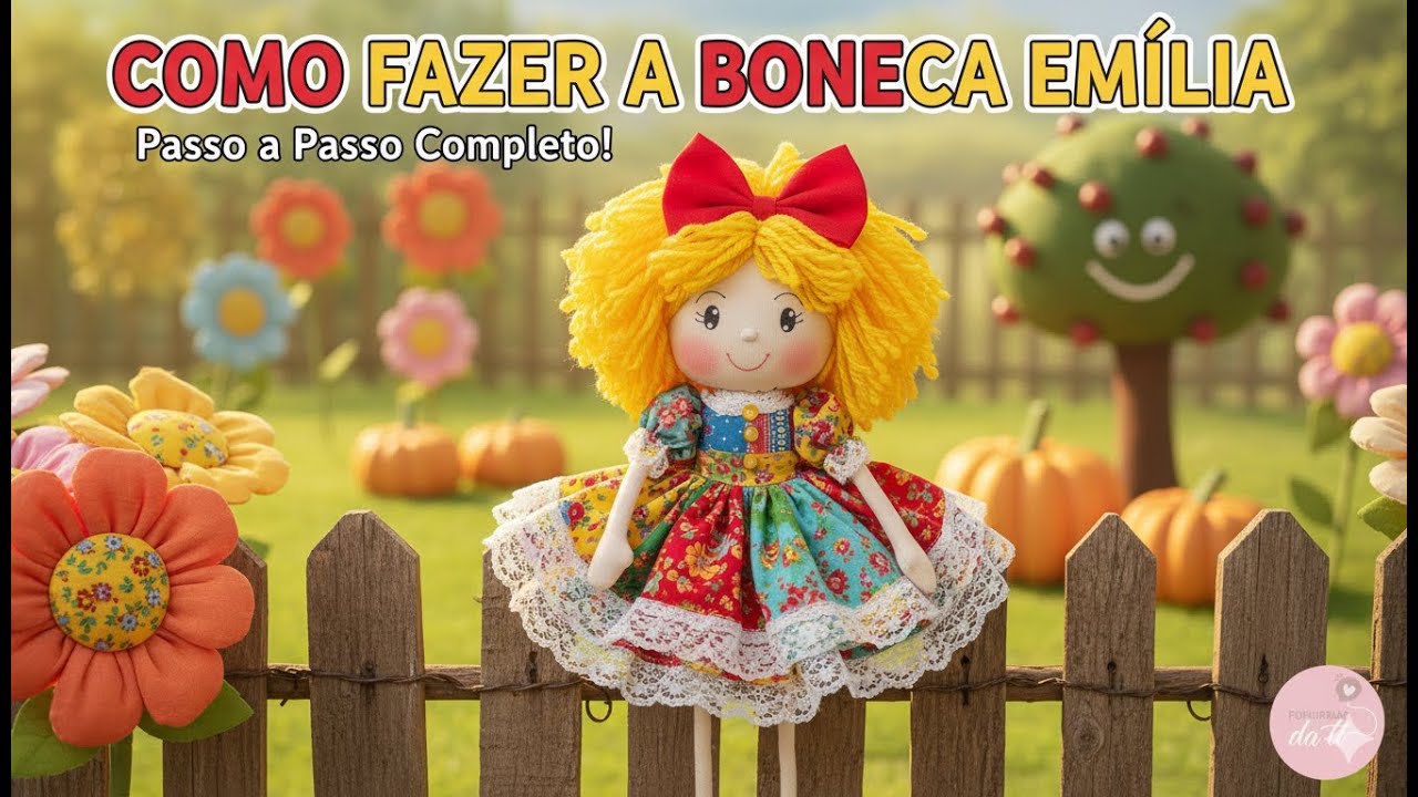 Boneca Emília Fácil e Pratica