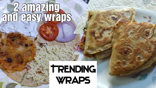 2 Trending Wrap Hack With Aloo Tikki  Wrap And Pizza Wrap || Easy and Instant Wrap || Desi wraps