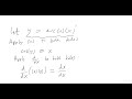 HOW DO YOU DIFFERENTIATE arccos(x)? (THE INVERSE COSINE FUNCTION, TRIG DIFFERENTIATION, CHAIN RULE)