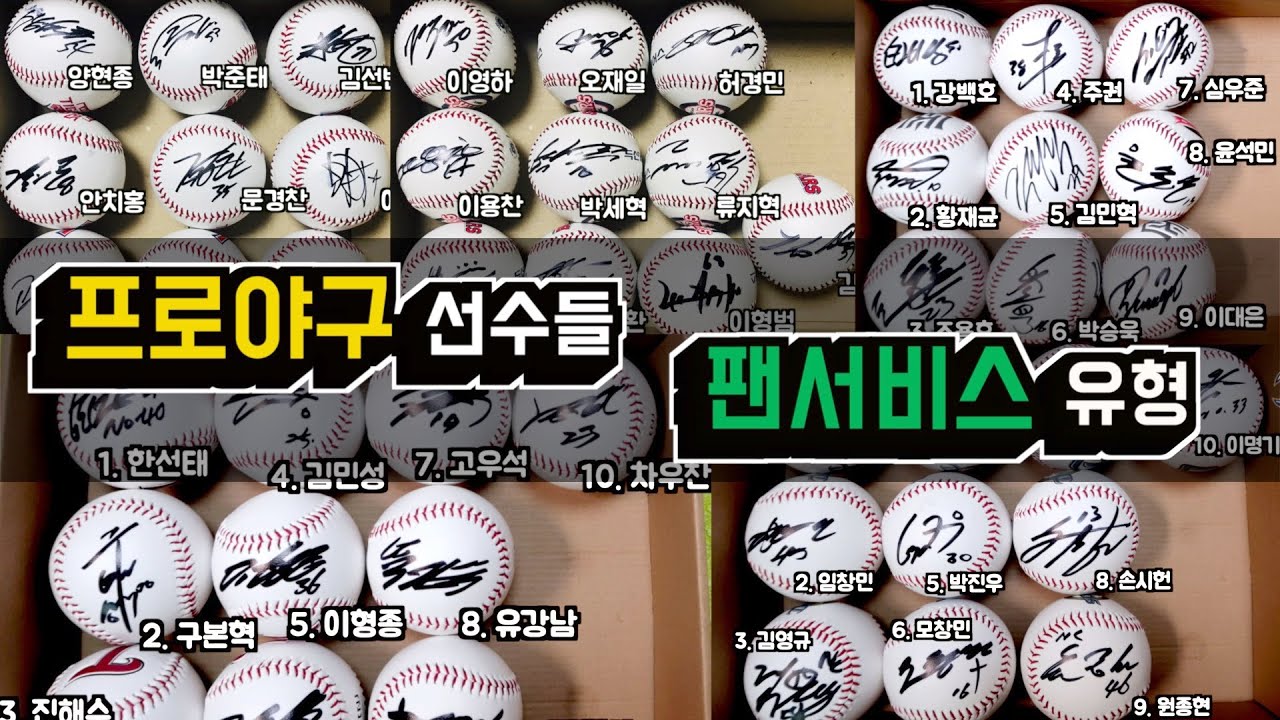 프로야구 선수들의 팬서비스 유형