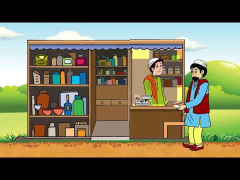 Sheikh Chilli going to Buy Oil - Funny Cartoon in Urdu/Hindi
