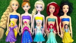 Disney Princess Doll Makeover ~ DIY Miniature Ideas for Barbie - Wig, Dress, Faceup, and More! DIY