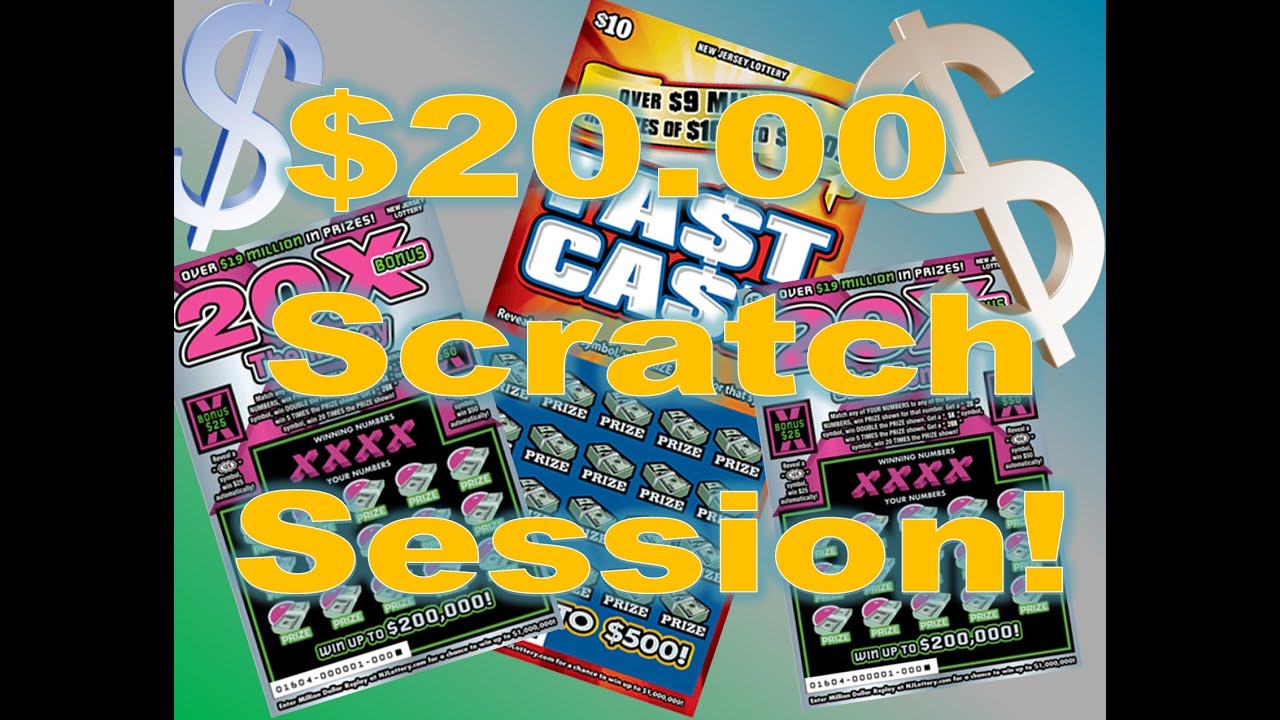 20.00 NJ lottery scratch off ticket session! Nice Win on a "Small