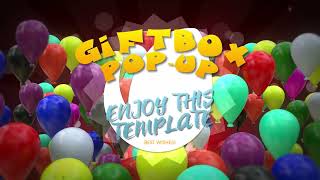 Gift Box Pop Up for After Effects - After Effects Template Videohive