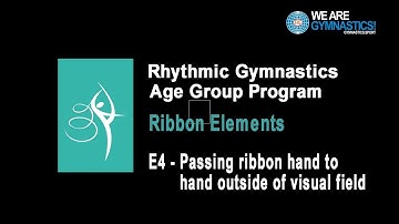 Rhythmic Gymnastics Age Group Program - Ribbon Element E4 Passing ribbon hand to hand outside