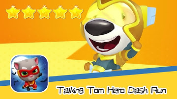 Talking Tom Hero Dash Run Day198 Walkthrough Endless runner Save the world Recommend index five star