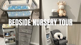 Bedside Nursery Essentials Tour | How To Set Up A Diaper Cart | Minimalist