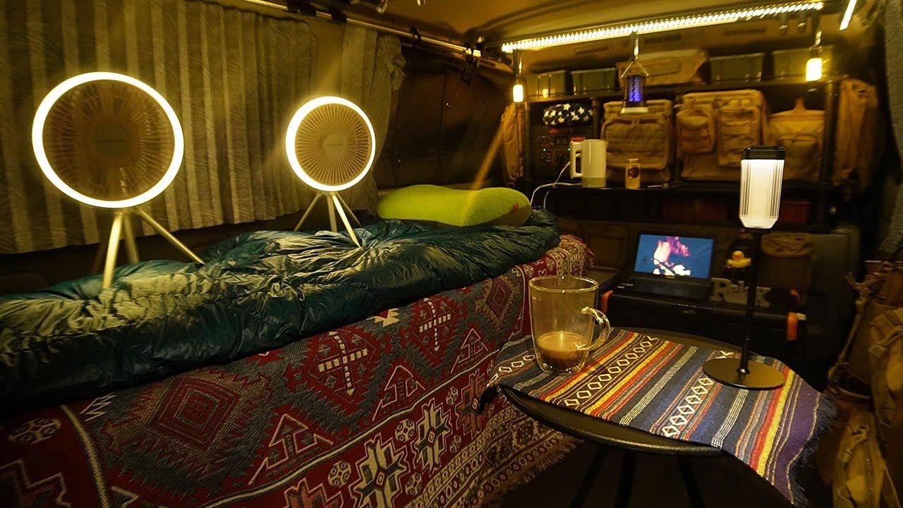 [109] Кемпинг в стиле стелс на дождливом шоссе｜Уютный и элегантный отдых｜ASMR