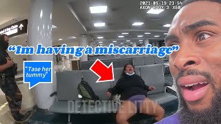 She FOUGHT a flight attendant then had a MISCARRIAGE at the Airport