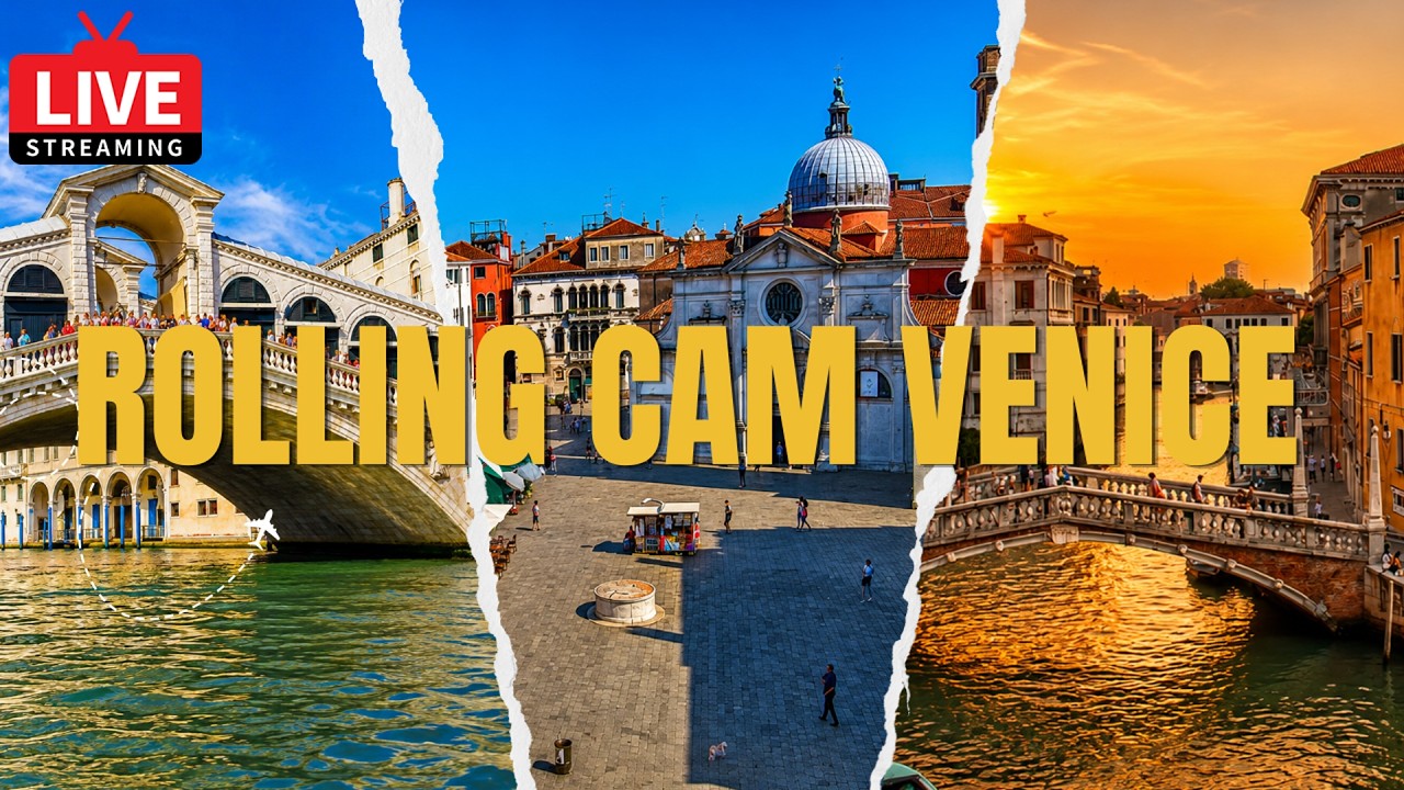 🔴 LIVE 24/7  Rolling Cam Venice - Live Cam in Venice Italy - Livecam en direct #venice