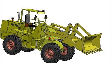 Wheel Loader Design by Solidworks 2019 animations