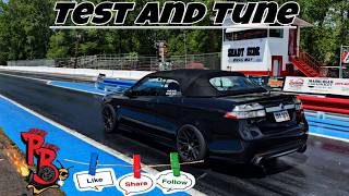 Took My Big Turbo Saab 9-3 Aero Convertible 1/8th Testing At Carolina Drag Cruise Event