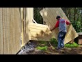 Garage Build T1-11 Siding One Man Install 20x40 Garage Build T1-11 Siding One Man Install 20x40