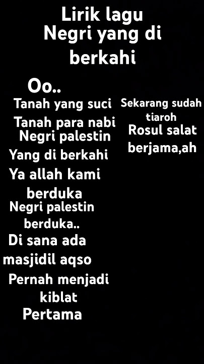 lirik lagu negri yang di berkahi