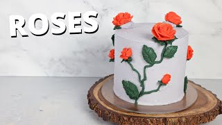 How to make a 3D Buttercream Rose cake  [ Cake Decorating For Beginners ] screenshot 1