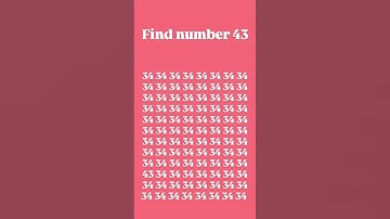 FIND NUMBER 43 #quiz #puzzle #emojichallenge #gk #iqtest #iqtes #puzzlegames #mindbendingquiz #fact