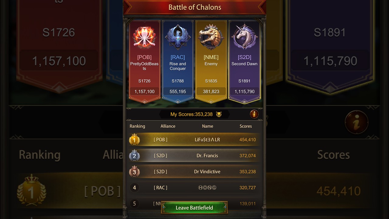 EVONY TKR | Chalons 5th-8th | S2D NME POB RAC