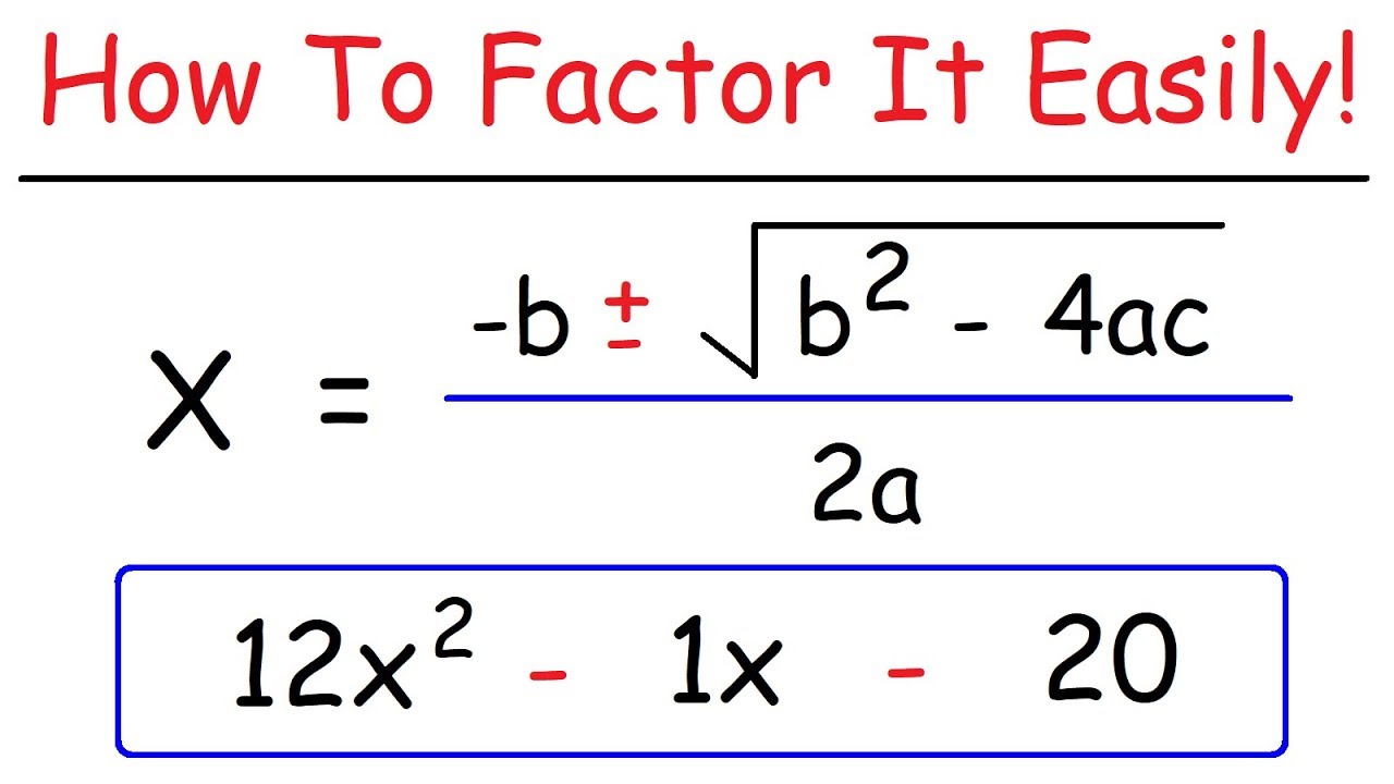 factor quadratic equation