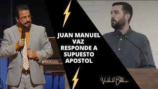 Juan Manuel Vaz responde a supuesto apostol que afirma, que el apostolado sigue vigente hoy en día.
