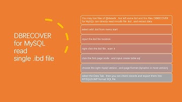 dbrecover for mysql read single ibd frm