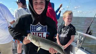 Fishing charter with the boys 🐟 #fishing #rockfish #baysidegirlscharters