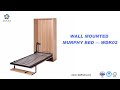 Space saving vertical open metal folding out wall mounted hidden smart murphy beds by motor DJ WDK02