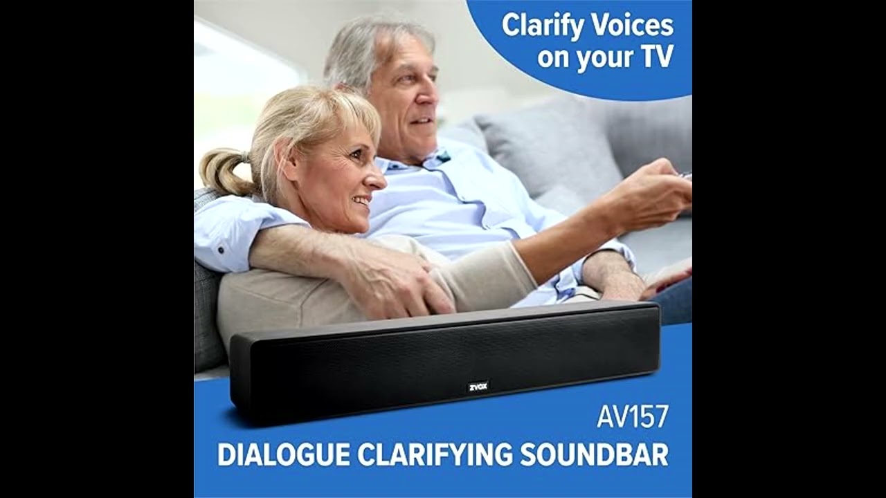 ZVOX Dialogue Clarifying Sound Bar - AccuVoice AV157 with 12 Levels of Voice Boost, Enhanced Audio