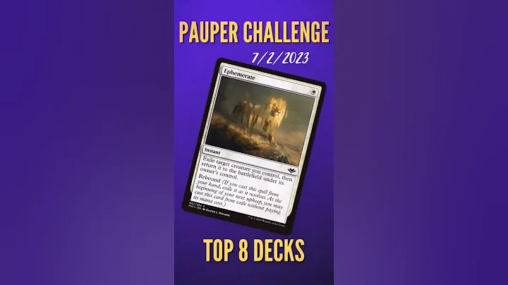 Sunday Pauper Challenge TOP 8 Decklists (2023-07-02) #shorts