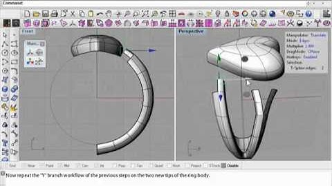 Create a ring with T-Splines for Rhino 3d