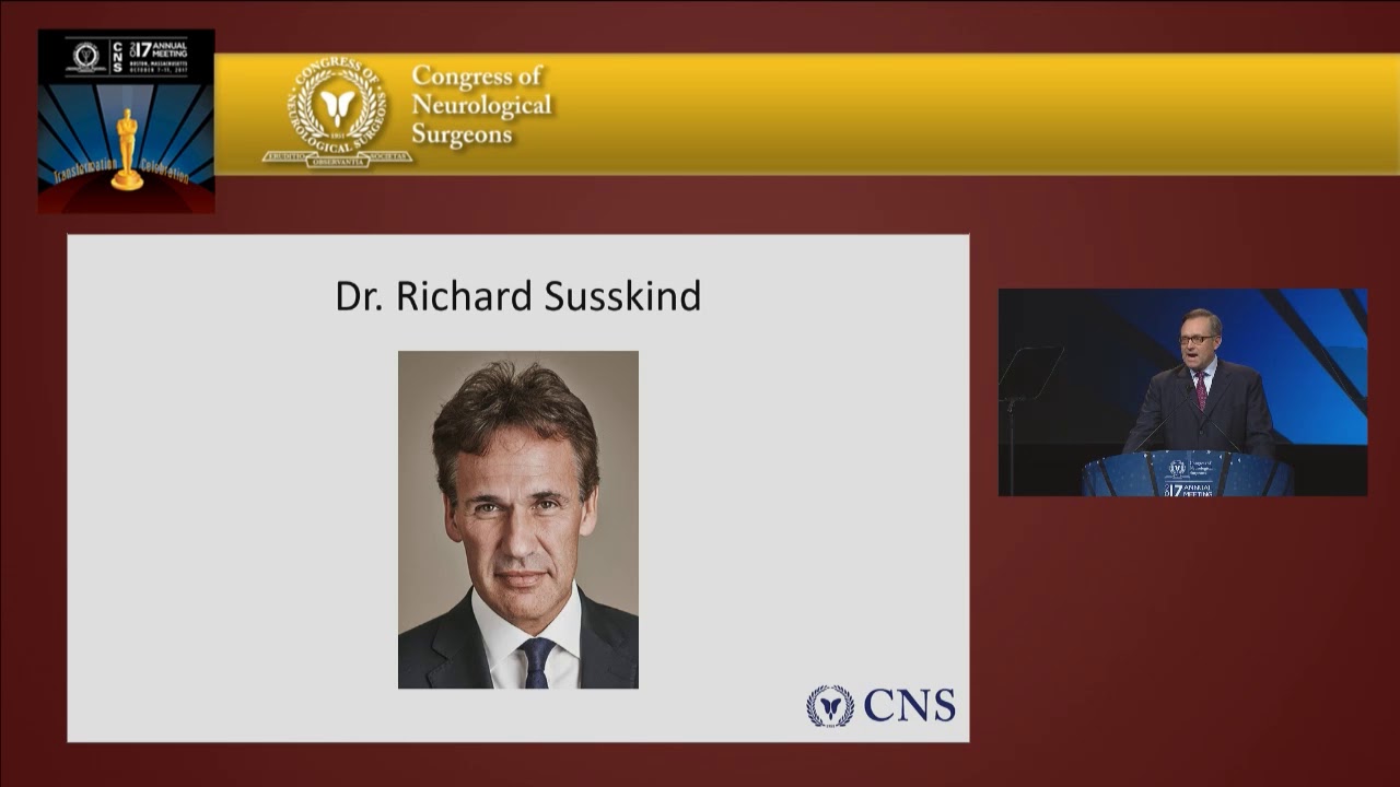 Alan Scarrow, Introduction of Richard Susskind, GSS I, 2017 CNS Annual Meeting