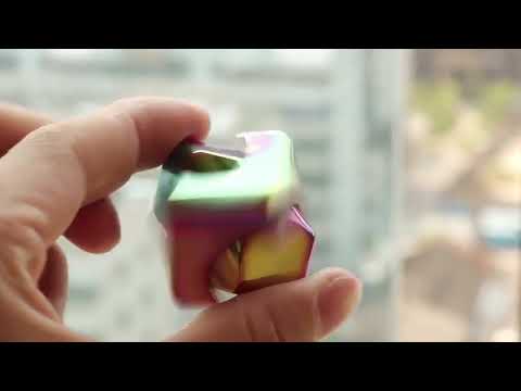 Alloy Cube Spinner Fingertip Gyroscope Fidget Anti Stress Toys Adult
