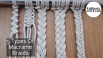 5 Types of Macrame Braids | 5 Tipos de TRENZAS de MACRAME (paso a paso) #macrame