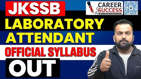 Jkssb Laboratory attendent Syllabus Out | @CareerSuccessJammu | 9419145317