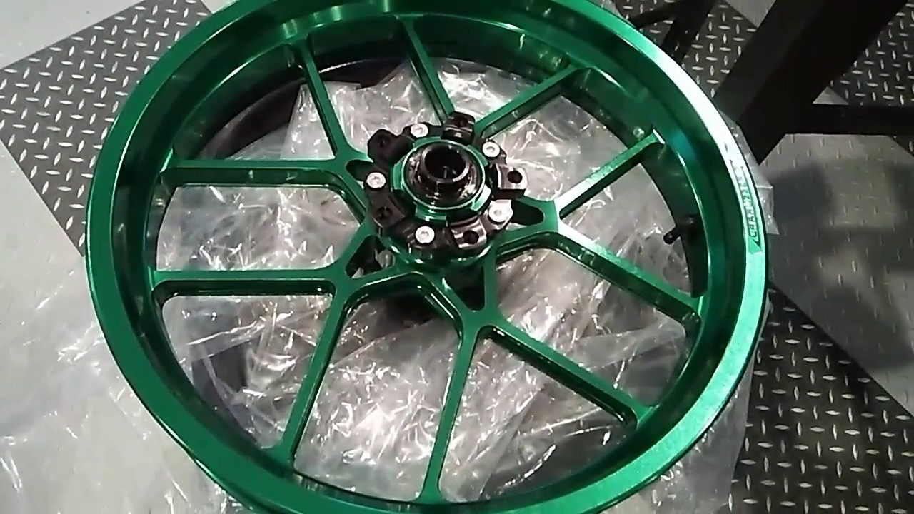 ZX14R CARROZZERIA ホイールエメラルドグリーンアルマイト 軽量アルミ