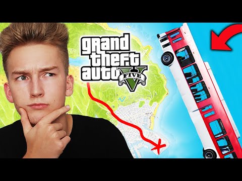 GTA V - PRZEZ CAŁĄ MAPĘ AUTOBUSEM CHALLENGE! 🚌