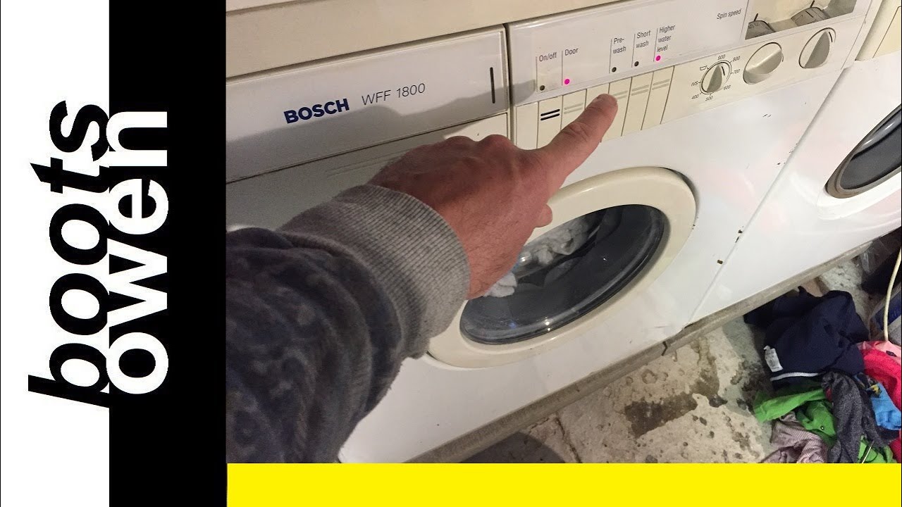 Bosch washing machine filter error Prewash light flashing 3 times | how to check pump drain - YouTube