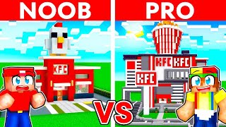 NOOB vs PRO: KFC HOUSE BUILD CHALLENGE in Minecraft!