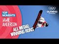 Jamie anderson  all olympic medal winning runs in snowboarding  top moments
