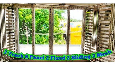 Sliding Door installation | UPVC 3 Track 6 Panel With Mosquito Mesh Sliding Door | PONDICHERRY UPVC