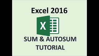 Excel 2016 - SUM & AUTOSUM Formula - How to Use Addition Function - Calculate Total Rows in MS 365