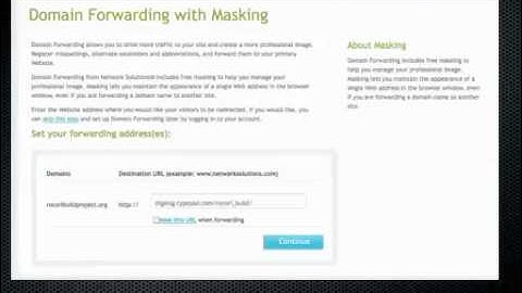 Forwarding Domain Name Training