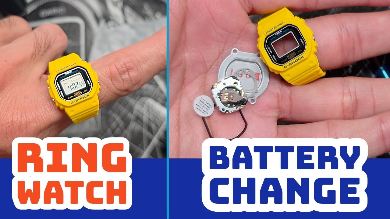 G-SHOCK Ring Watch - DWN-5600-9: REVIEW & How to Change the