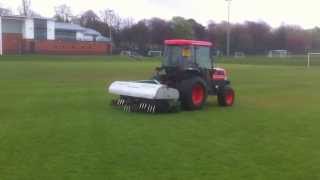 Football pitch maintenance - Deep Tine Aeration